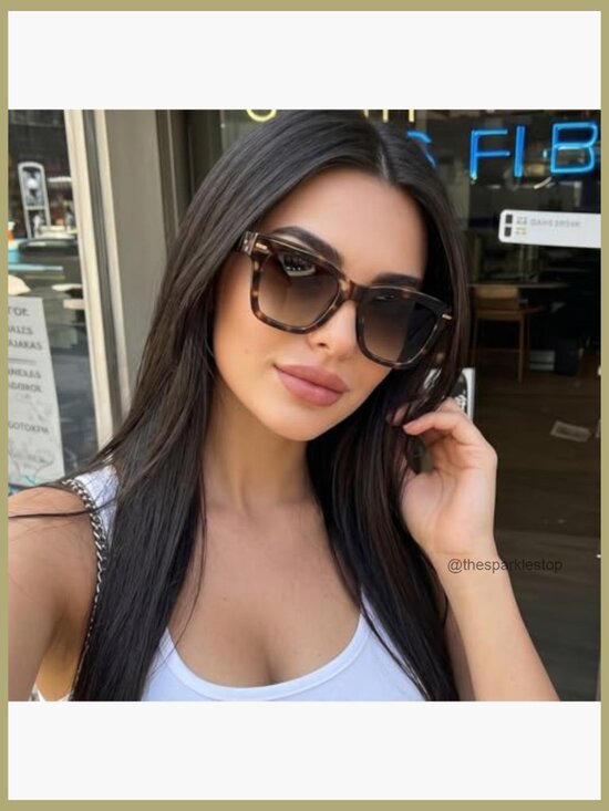Retro Oversized Square Sunglasses with Polarized U400 Protection and Metal main image 6